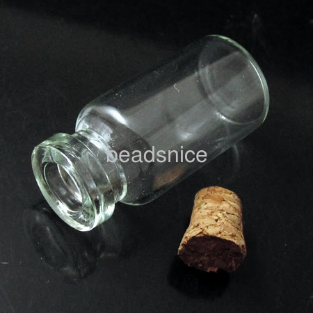 Small bottles with corks, with cork, transparent,